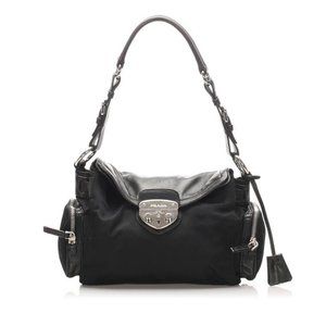 Prada Black Leather Shoulder Bag